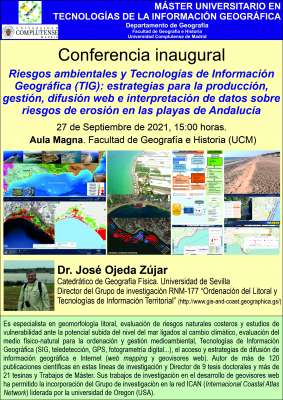 Conferencia Inaugural del Master en Tecnologías de la Información Geográfica (curso 2021-2022)